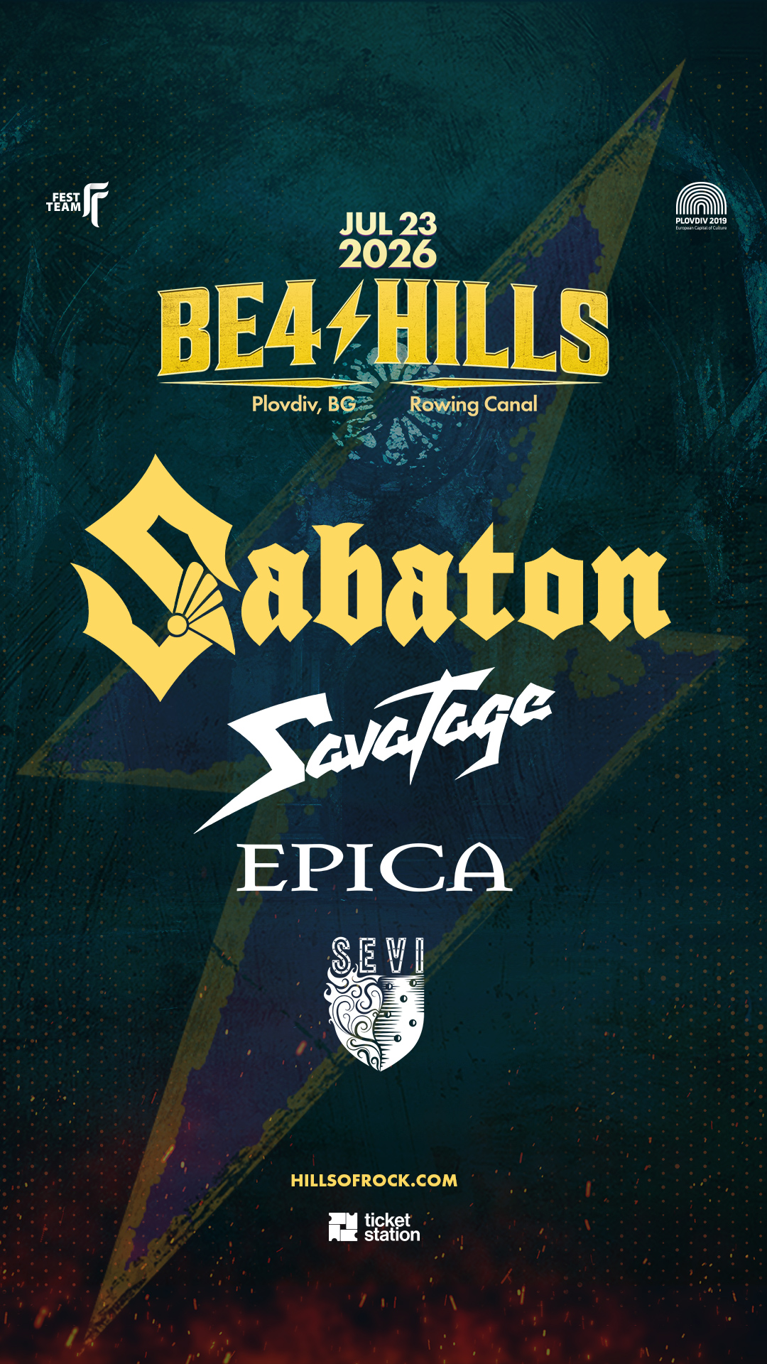 Sabaton, Savatage, Epica и Sevi влизат в Be4 HILLS