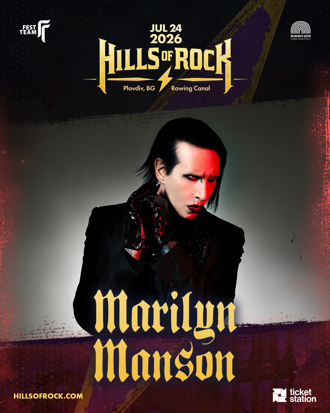 Marilyn Manson e третият хедлайнер на HILLS OF ROCK 2026