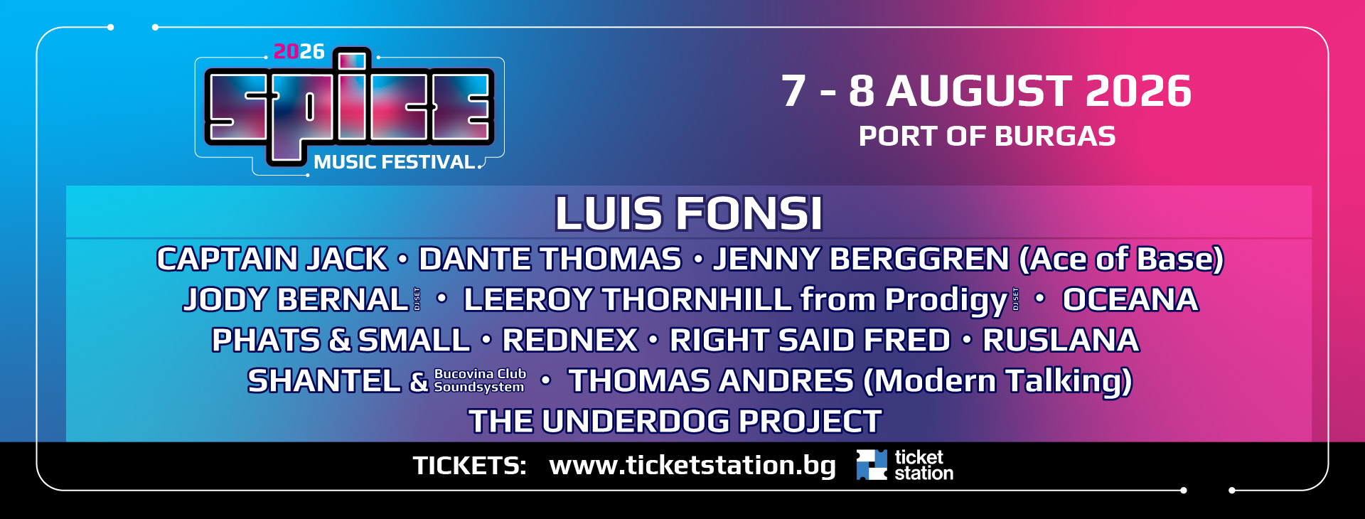 SPICE Music Festival 2026  – легенди на електронната и денс сцена се присъединяват към фестивала в Бургас