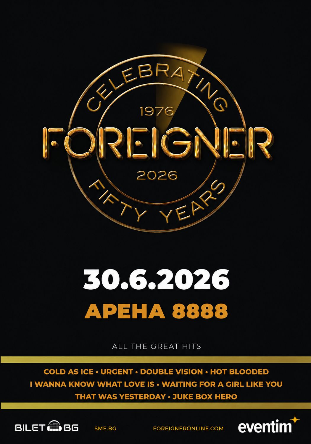 Рок легендите FOREIGNER празнуват 50 години на сцена в София на 30 юни
