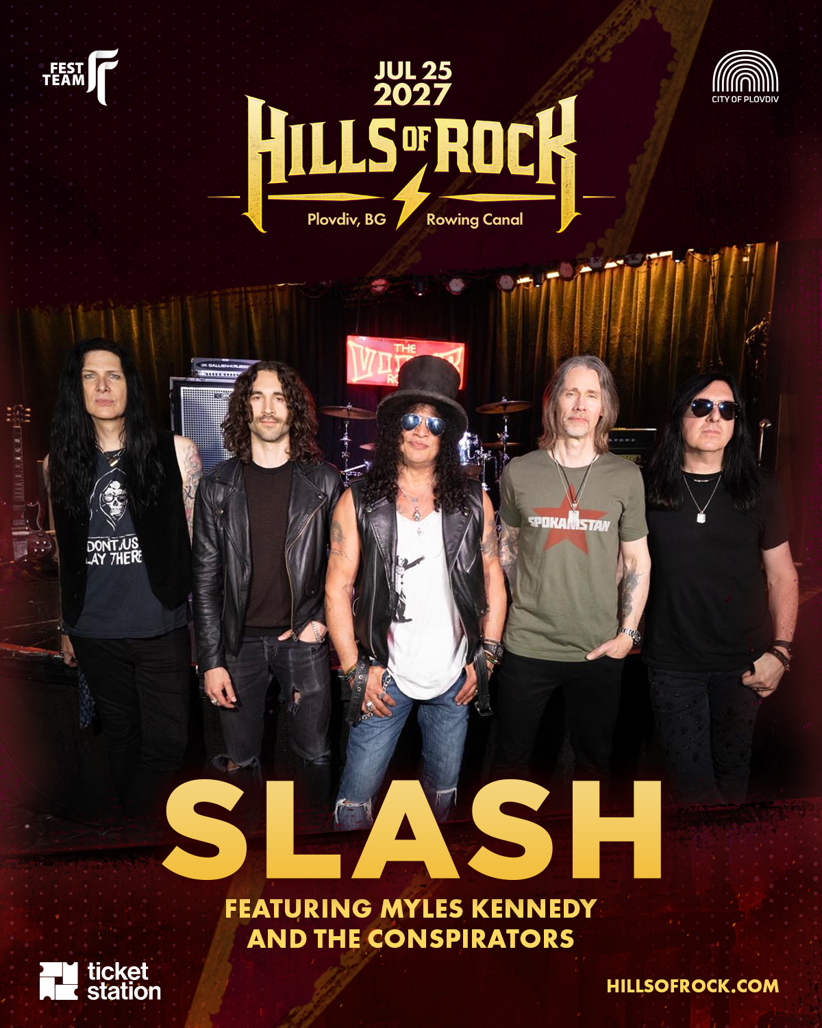 Slash ft. Myles Kennedy and The Conspirators с нов албум през февруари 2027 г. и с новата си музика на Hills Of Rock в Пловдив през лятото